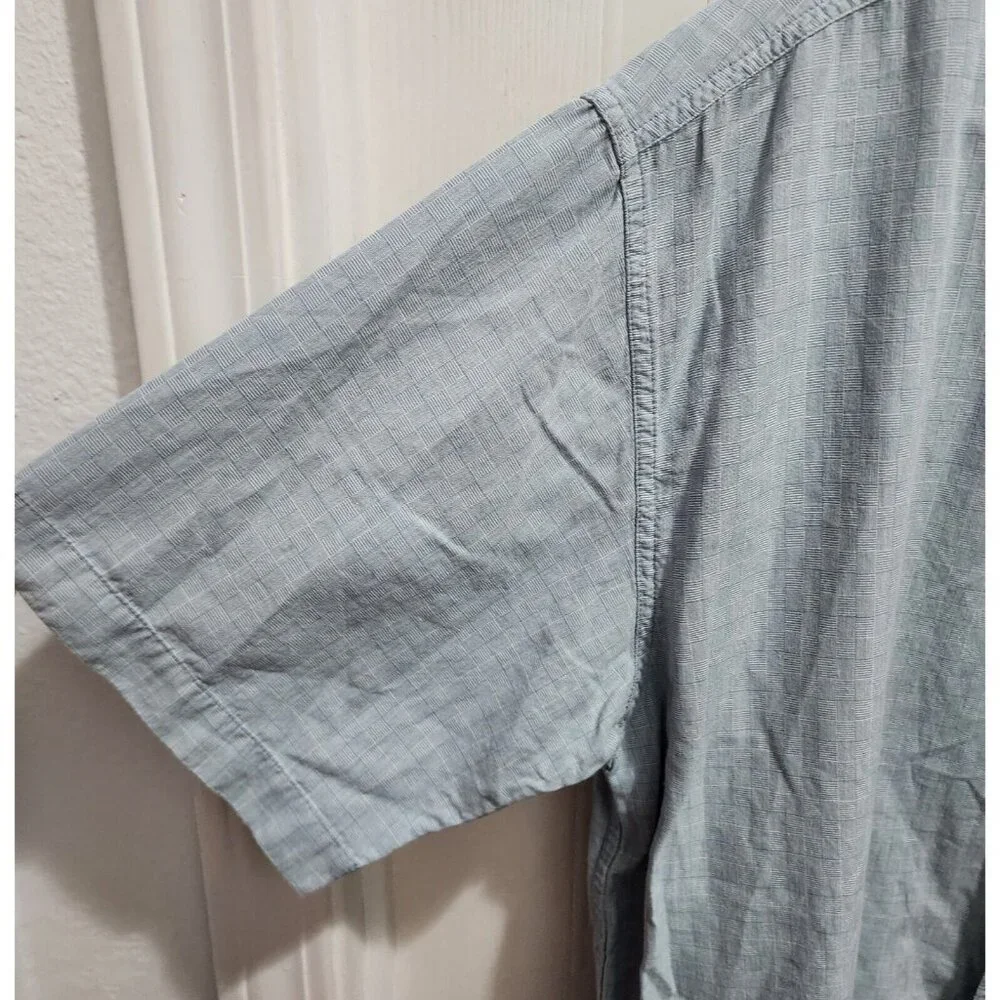 The North Face‎ A5 Series Blue Button Up Short Sleeve Pocket Shirt Size L Cotton